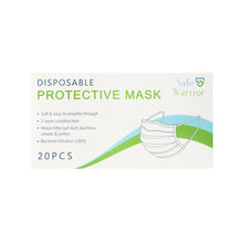 Load image into Gallery viewer, Disposable Protective Face Mask (20 count)